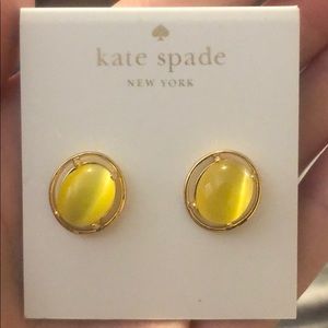 Kate Spade yellow stone stud earrings
